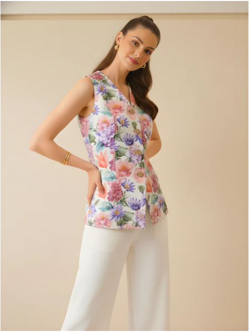 pure linen printed waistcoat pure linen printed waistcoat