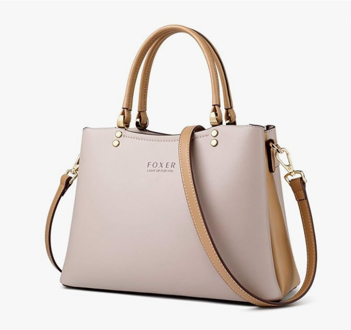 Leather Handbags for Women, Genuine Leather Ladies Top-handle Bags with Adjustable Shoulder Strap Women’s Designer Tote Bags Womens Crossbody Messenger Bags Casual Satchels for Women Girls (Apricot)